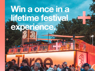 Win a VIP festival experience with Three+!