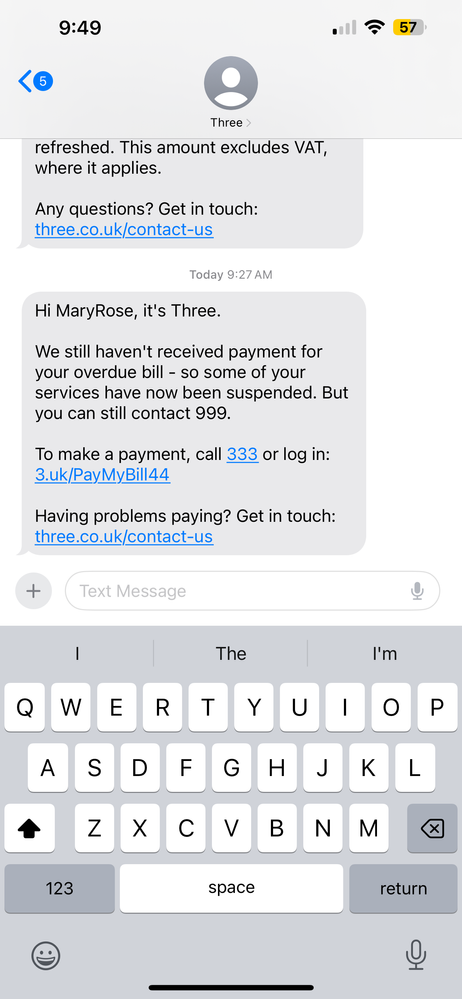 I do not owe anything. My next payment is October for £12