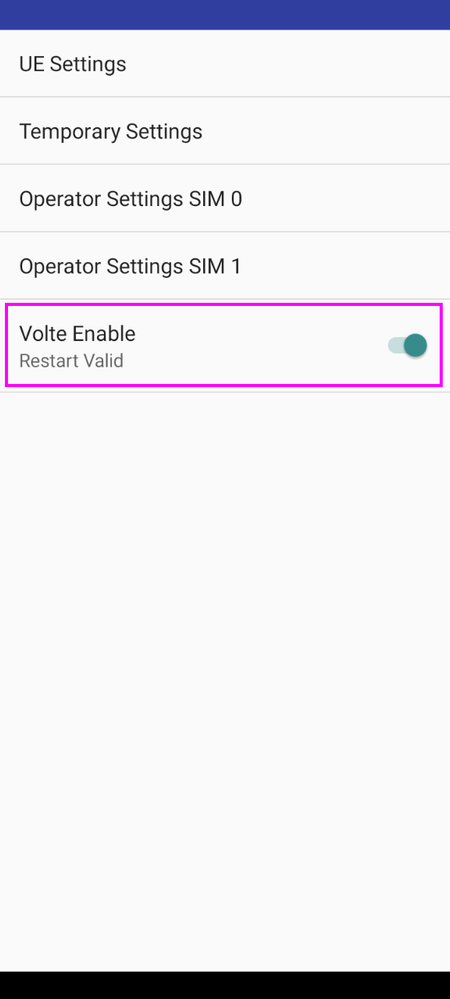 Enable Volte